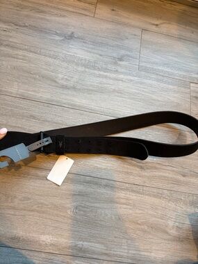 Allsaints mens covered eyelet suede leather black belt new tags size 40